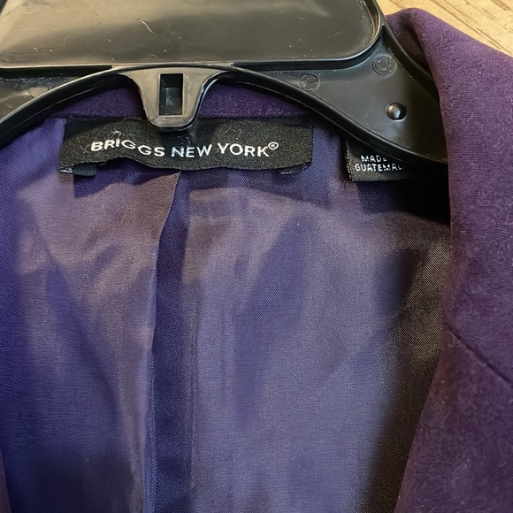 Vintage Briggs New York purple blazer jacket size 6 - Picture 5 of 6